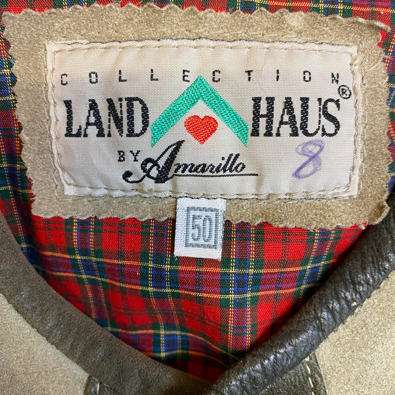 Trachtenjacke Herren Leder grün Vintage Landhaus Gr. 50, Ansicht 6