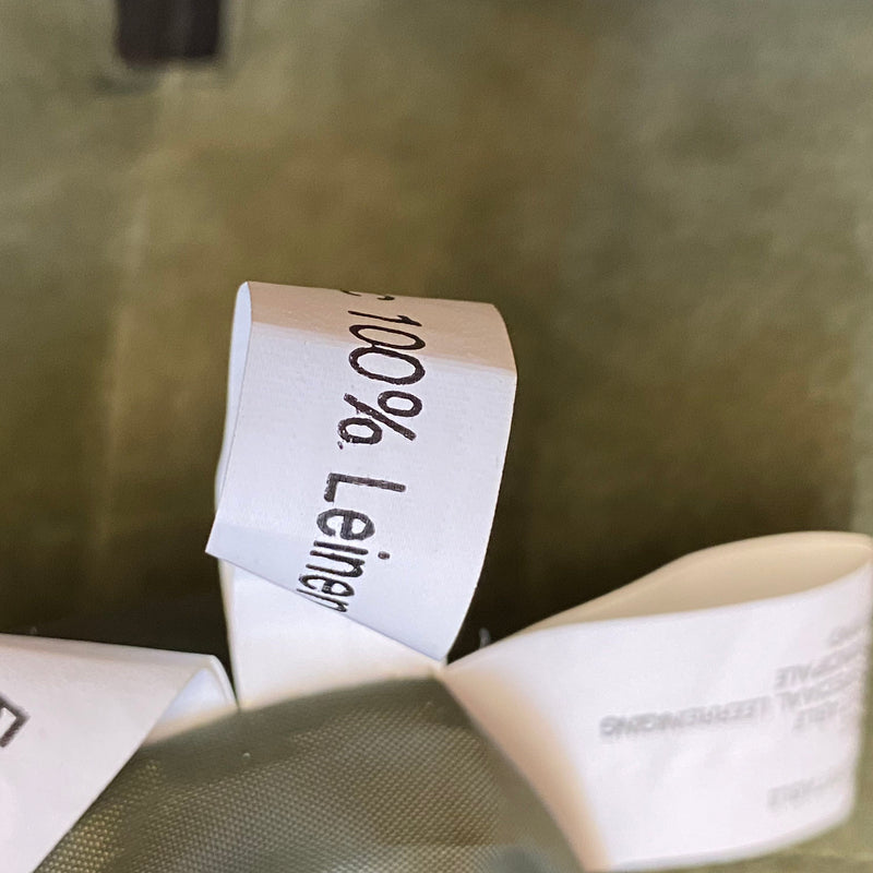 Trachtenjacke Herren Leder grün Vintage mit Stickerei, Ansicht 4