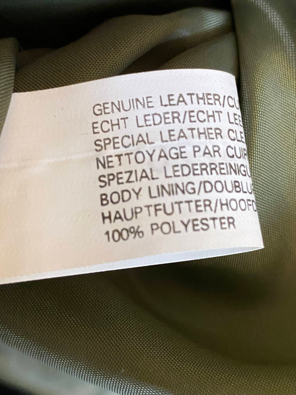Trachtenjacke Herren Leder grün Vintage mit Stickerei, Ansicht 5
