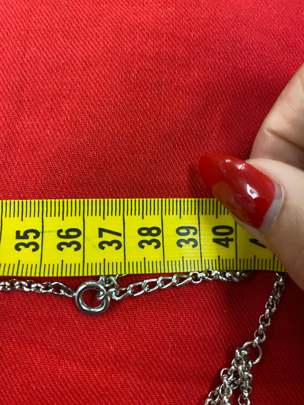 Vintage Trachtenkette Collier dreireihig, in silber mit Edelweiß-Motiv