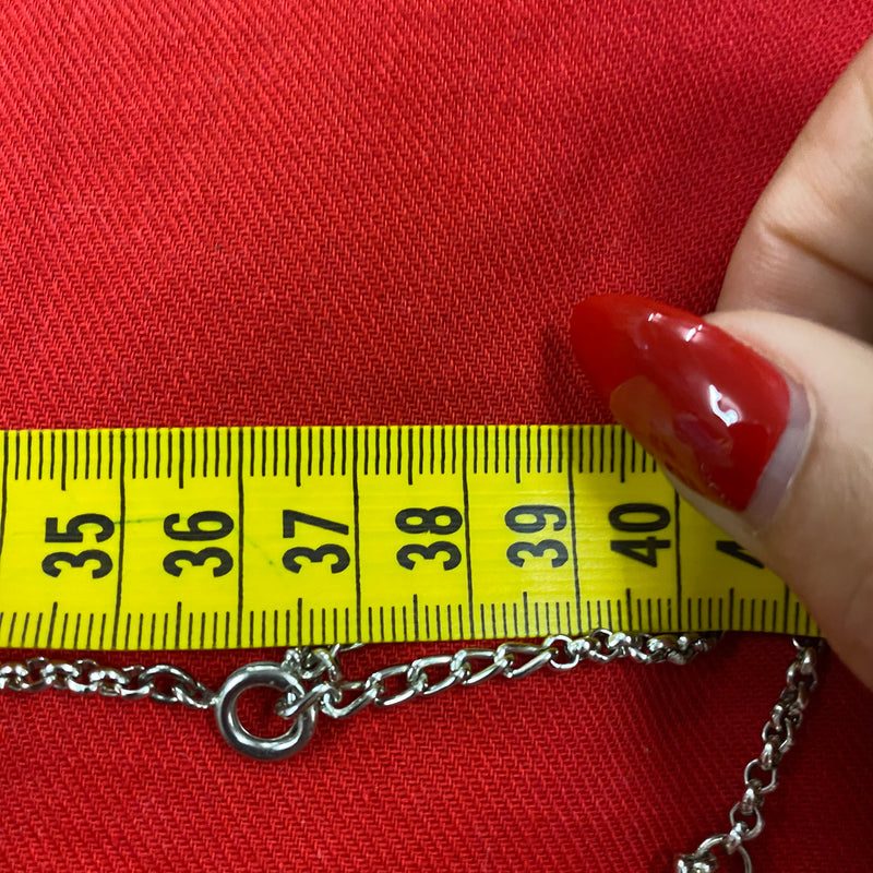 Vintage Trachtenkette Collier dreireihig, in silber mit Edelweiß-Motiv