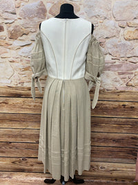 Robe traditionnelle longue vintage de Landhaus C&amp;A, beige taille 36