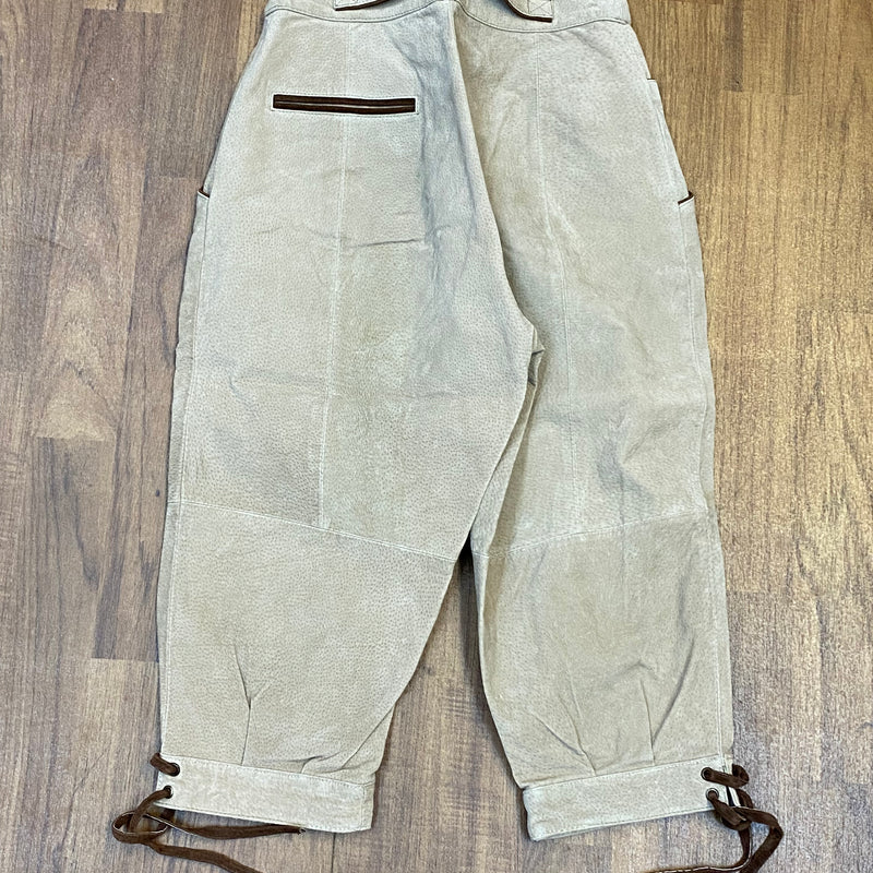 Damen Trachtenlederhose Kniebundlederhose Gr.36 Vintage