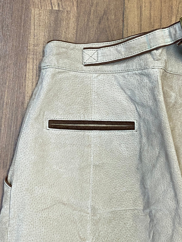 Damen Trachtenlederhose Kniebundlederhose Gr.36 Vintage