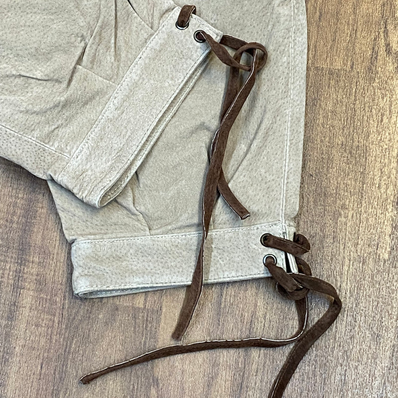 Damen Trachtenlederhose Kniebundlederhose Gr.36 Vintage