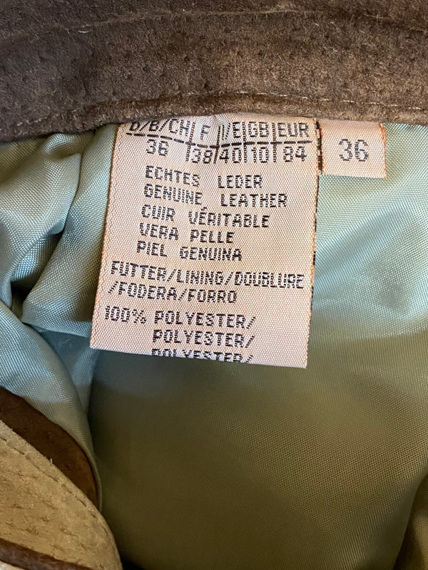 Damen Trachtenlederhose Kniebundlederhose Gr.36 Vintage