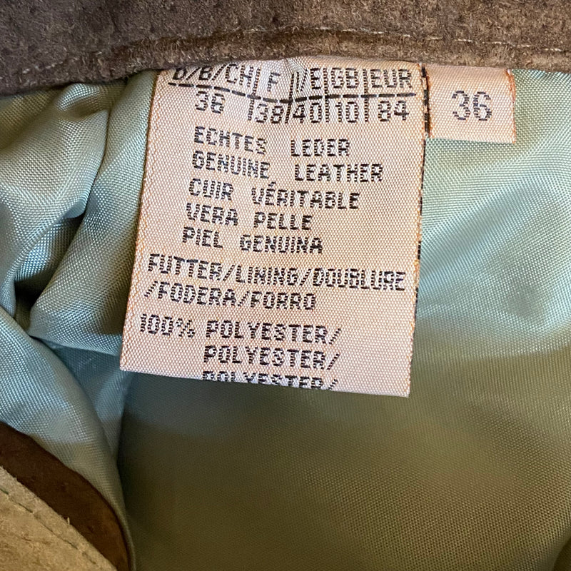 Damen Trachtenlederhose Kniebundlederhose Gr.36 Vintage