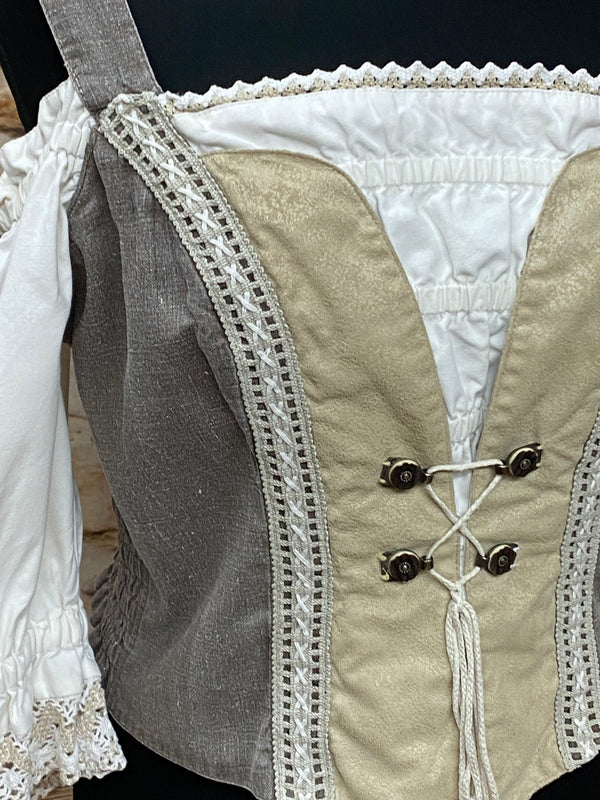 Damen Blusenmieder von Landhaus – Braun/Beige, Größe 44
