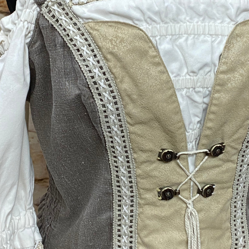 Damen Blusenmieder von Landhaus – Braun/Beige, Größe 44