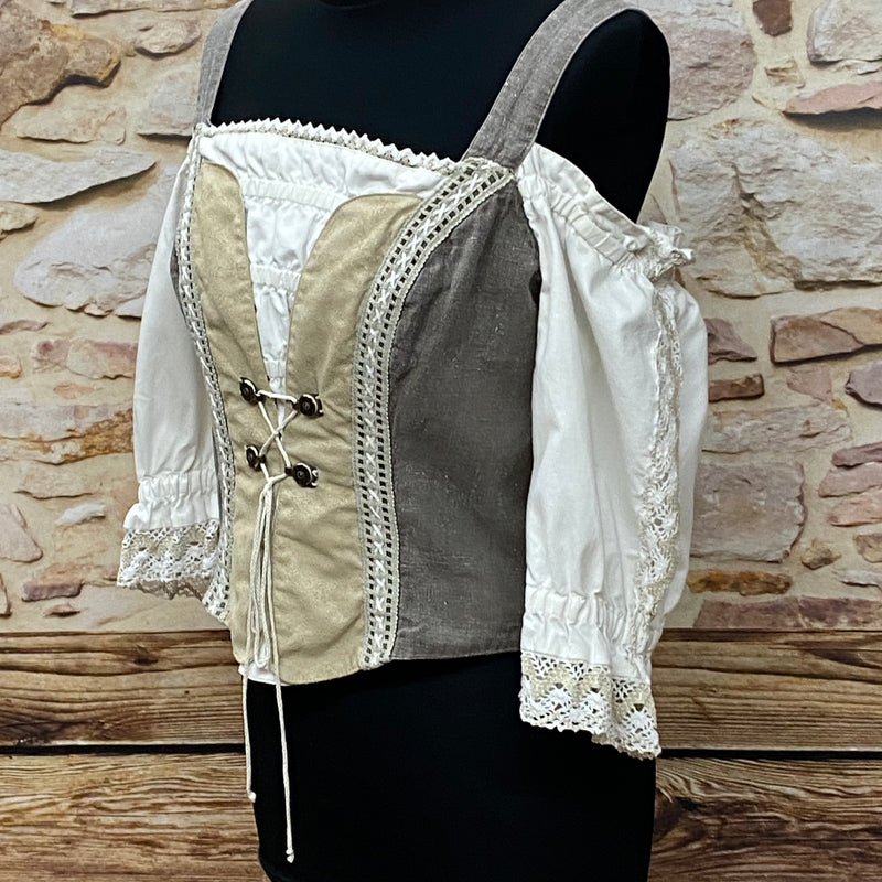 Trachtenmieder Trachten-Oberteil Damenshirt Gr.44