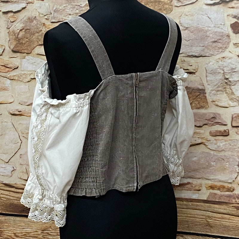 Damen Blusenmieder von Landhaus – Braun/Beige, Größe 44