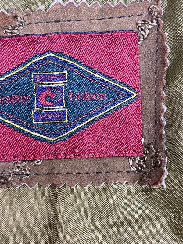 Trachtenmieder Damen Größe 38 – Echtleder, braun/grün, mit Stickerei, Ansicht 4