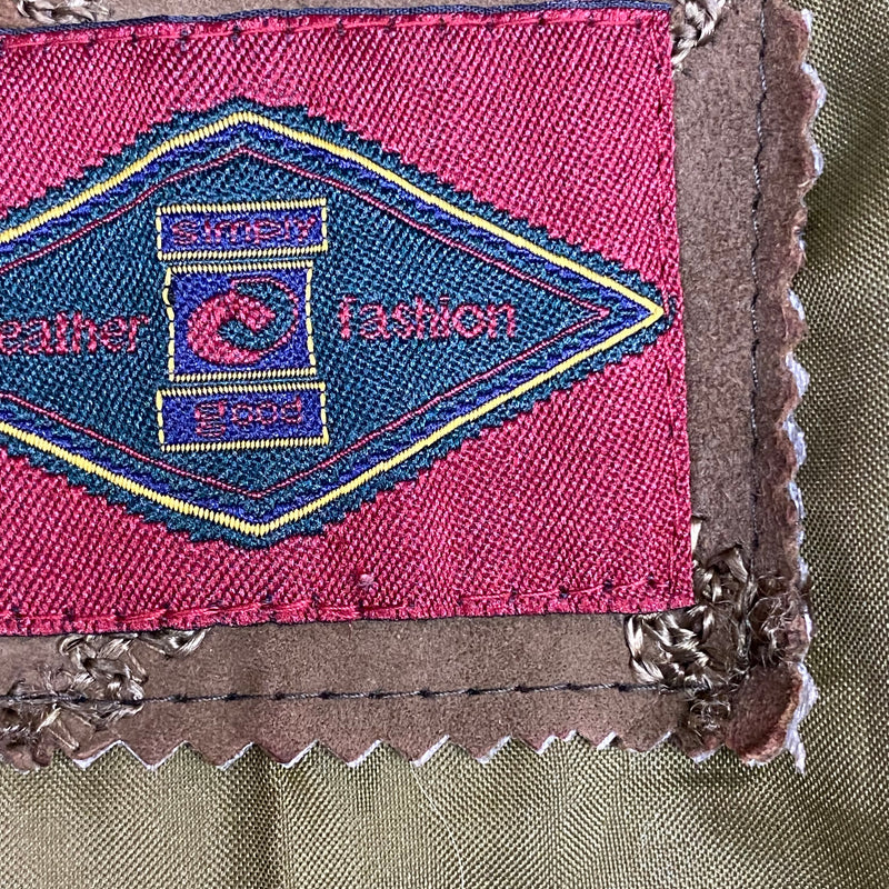Trachtenmieder Damen Größe 38 – Echtleder, braun/grün, mit Stickerei, Ansicht 4
