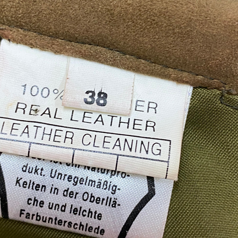 Trachtenmieder Damen Größe 38 – Echtleder, braun/grün, mit Stickerei, Ansicht 5