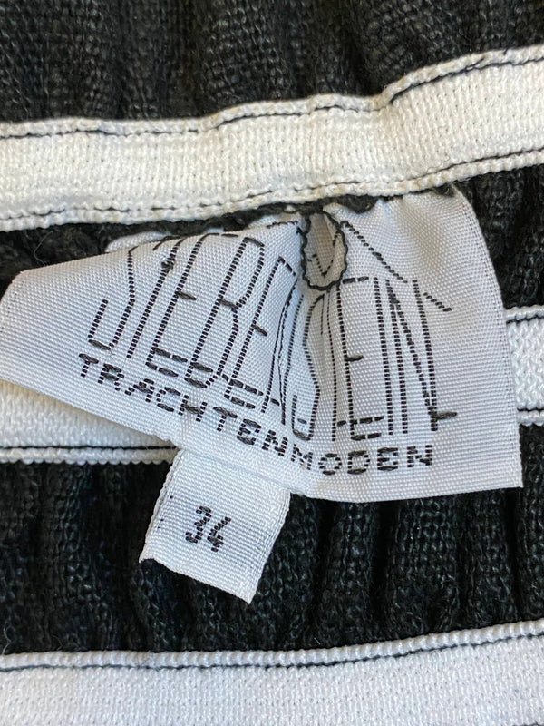 Damen Trachtenmieder – Schwarz/Beige, Größe 34