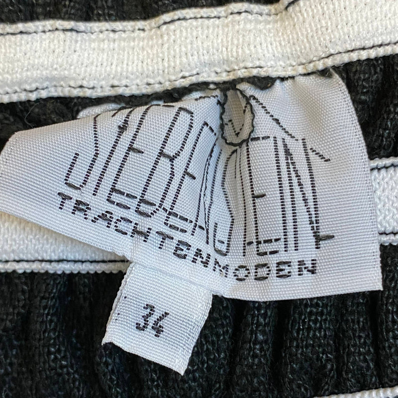 Damen Trachtenmieder – Schwarz/Beige, Größe 34