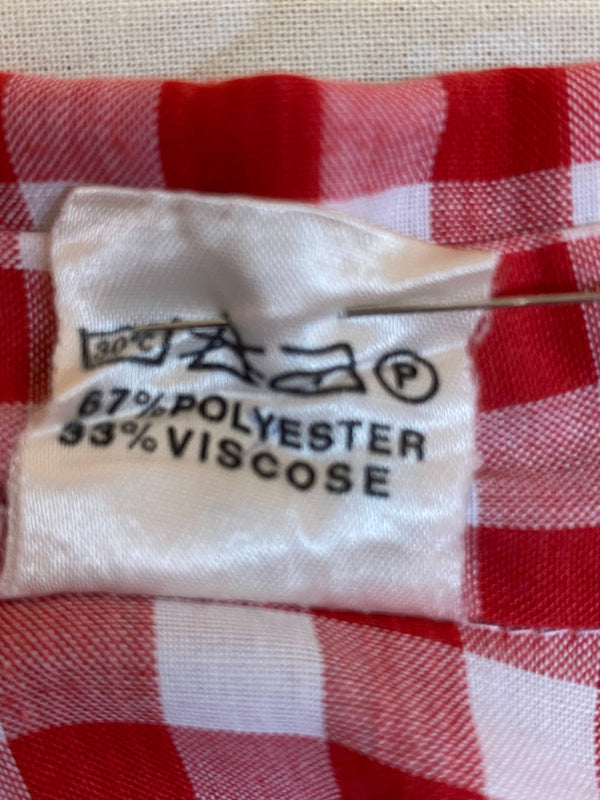 Karierte Trachtenbluse in Größe 40