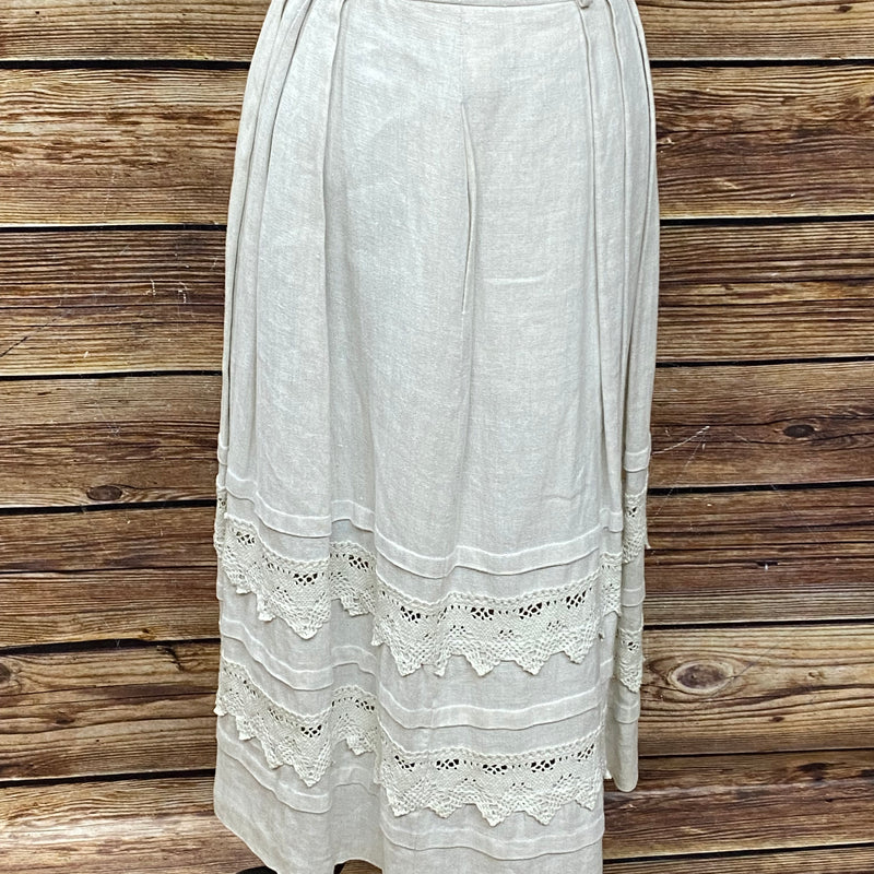 Langer Damen Trachtenrock von Landhaus – Beige, Größe 38