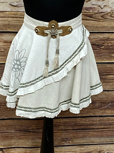 Kurzer Trachtenrock der Marke Alpenländer in Beige Gr.38