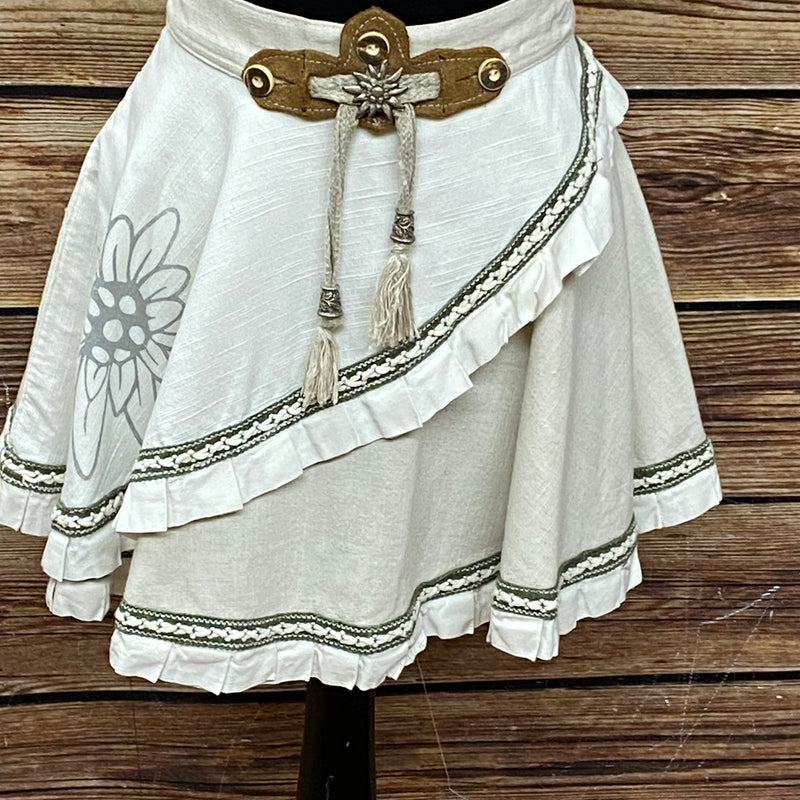 Kurzer Trachtenrock der Marke Alpenländer in Beige Gr.38