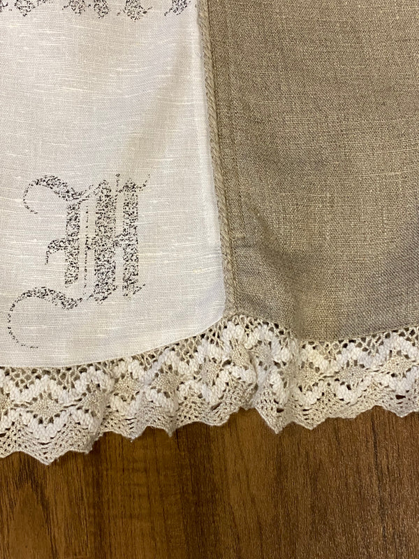 “Detailansicht Klöppelspitze am Saum des Trachtenrocks”