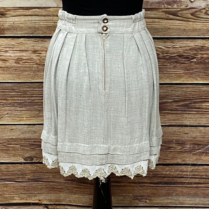 Damen Trachtenrock – Beige/Natur, Größe 32