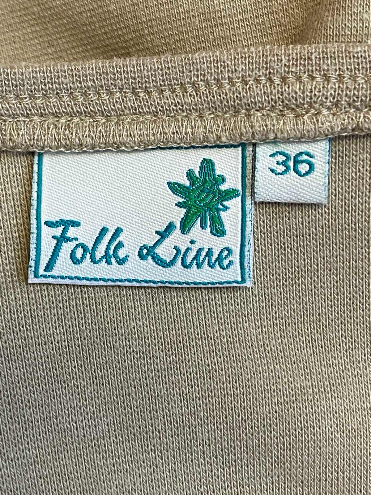 Beiges Trachtenshirt von Folk Line – Größe 36