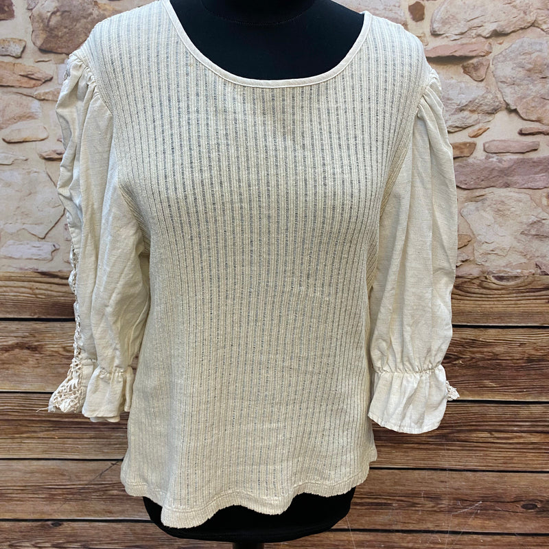 Vintage Trachtenshirt Größe 40 Beige