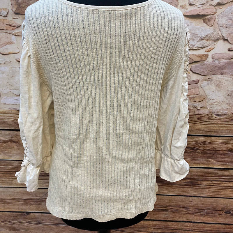 Vintage Trachtenshirt Größe 40 Beige