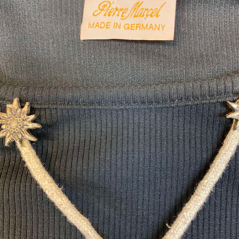Schwarzes Trachtenshirt Oberteile Shirt für Landhauskleid Trachten Gr.42