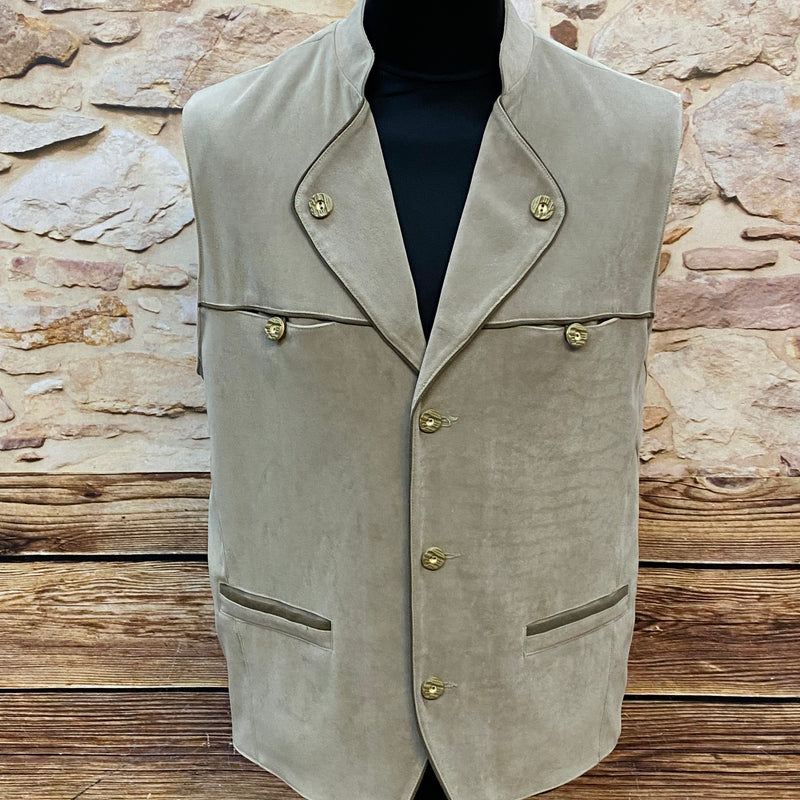„Trachtenweste Herren beige klassisch vorne“