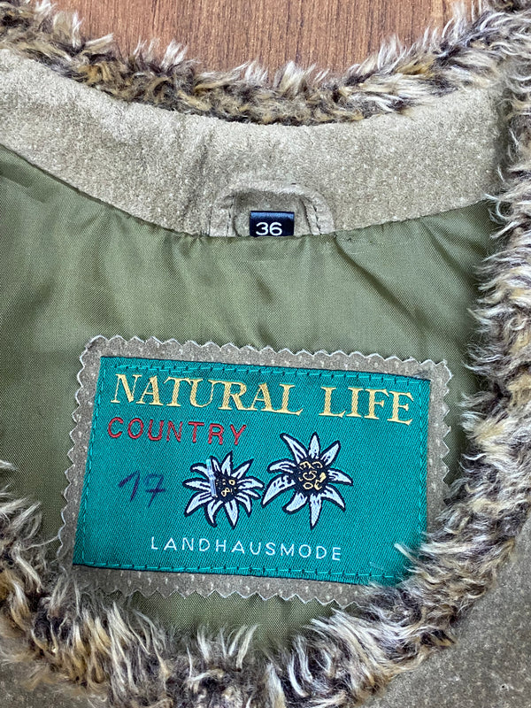 Trachtenweste Damen Größe 36 – 100 % Leder, Landhausstil, vintage