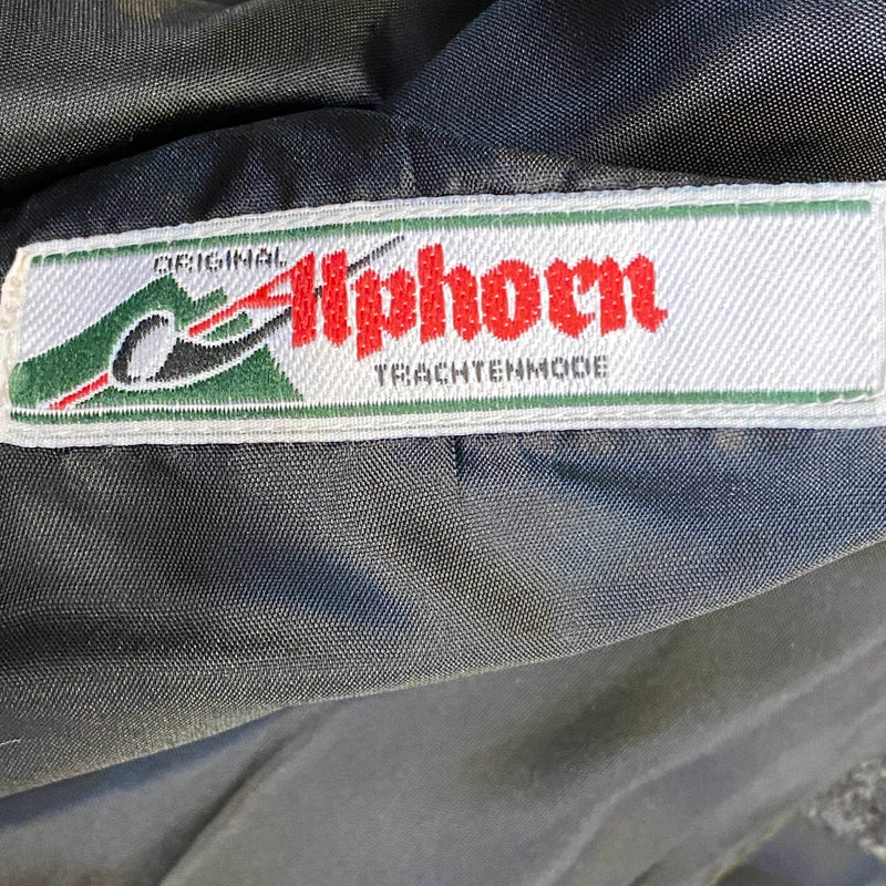 Vintage Trachtenweste Loden mit Alpen Stickerei – Gr. 52