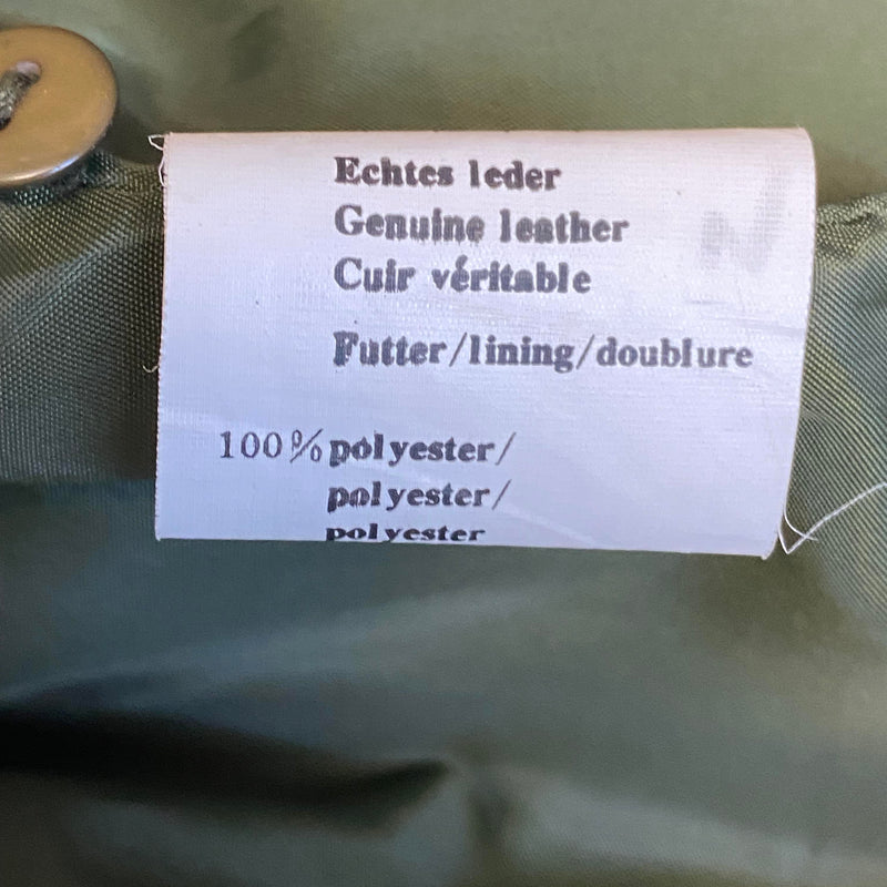 Vintage Trachtenweste Herren Leder grün beige Gr. 52 – echtes Leder Unikat, Ansicht 5