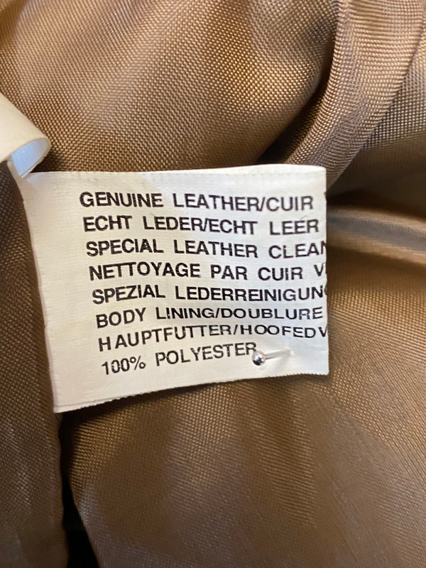 Vintage Trachtenweste Herren echtes Leder braun grün Gr. 52 – Veloursleder Unikat, Ansicht 5