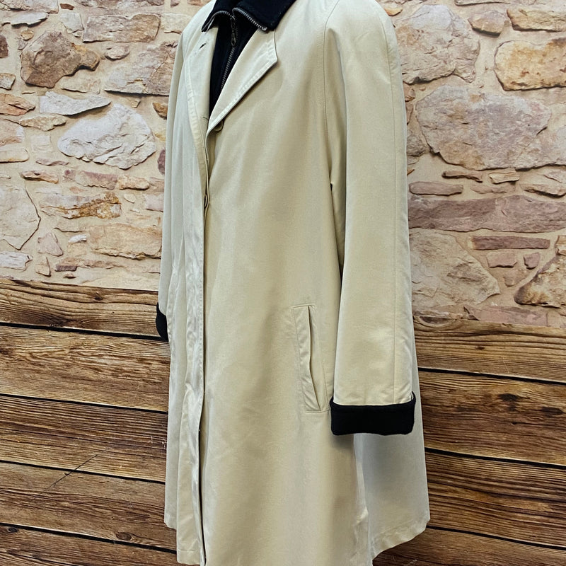 Trench d'occasion pour femme beige/noir taille 44 vintage