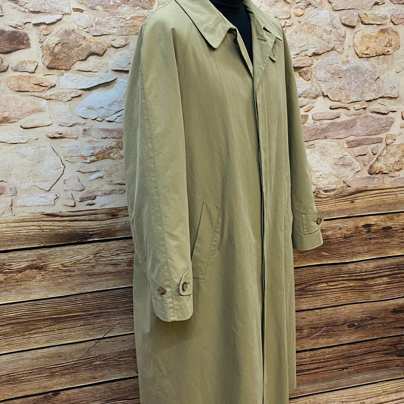 Langer Secondhand Trenchcoat für Herren beige Gr.48 Vintage