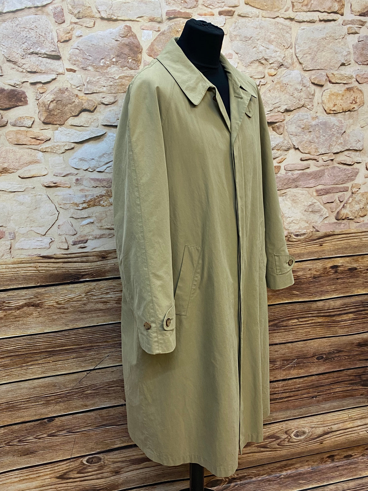 Trench long occasion pour homme beige taille 48 vintage 