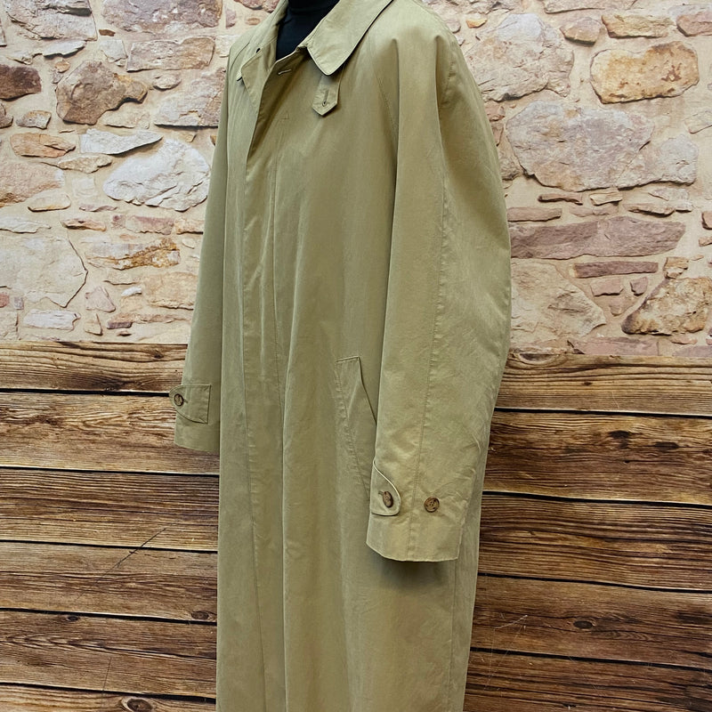 Langer Secondhand Trenchcoat für Herren beige Gr.48 Vintage