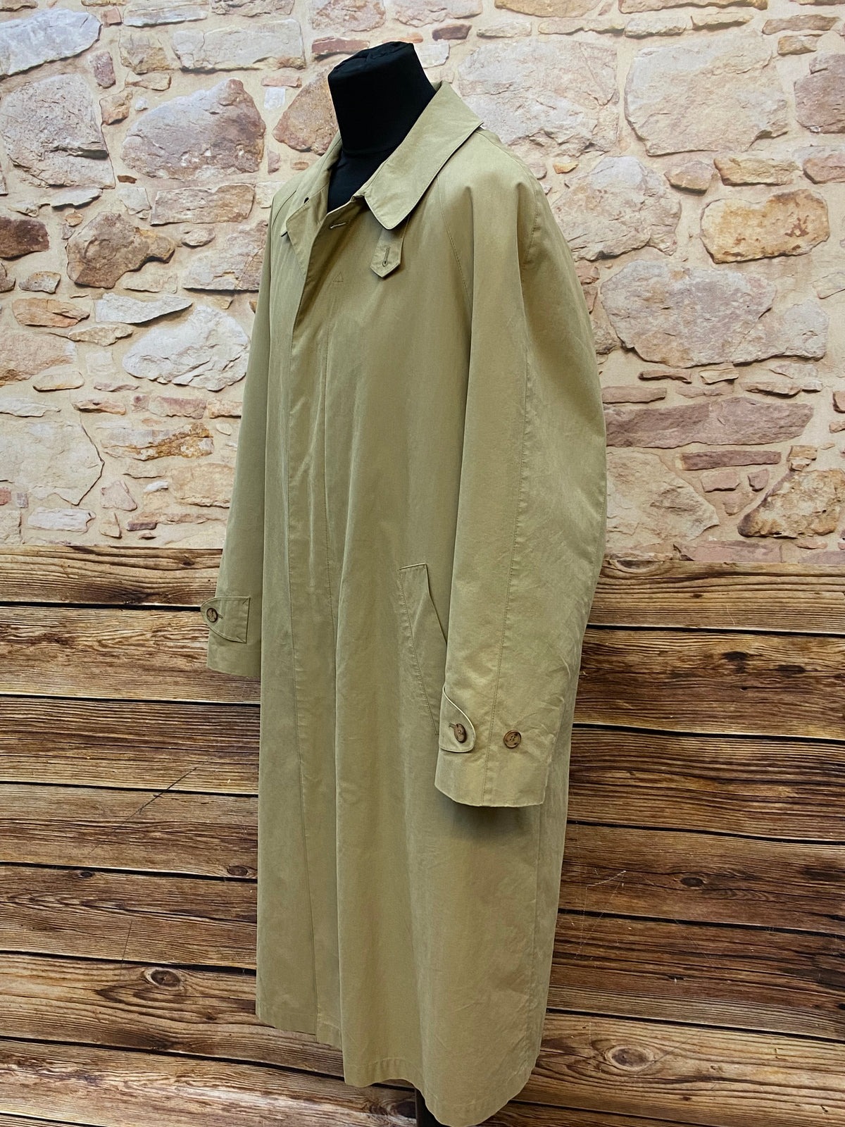 Trench long occasion pour homme beige taille 48 vintage 