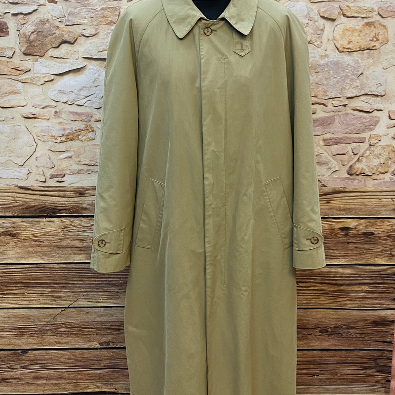 Langer Secondhand Trenchcoat für Herren beige Gr.48 Vintage