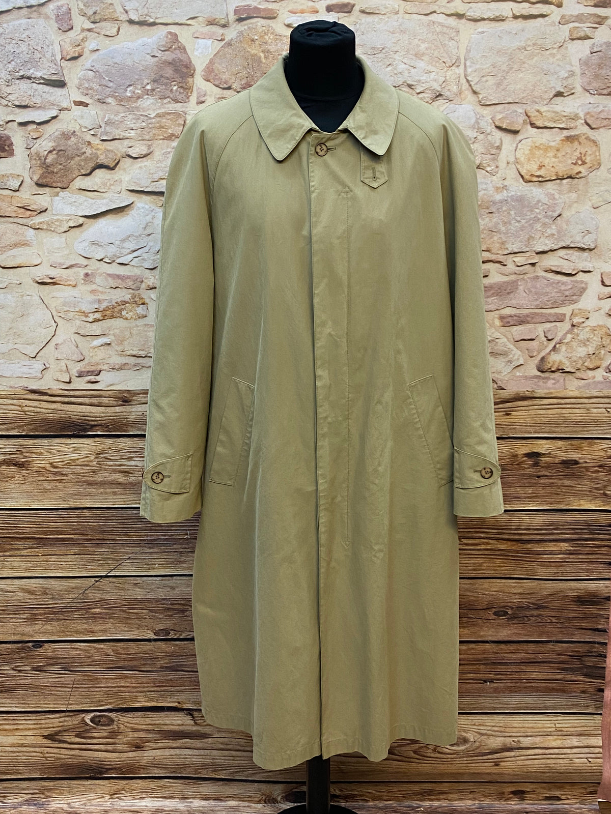 Trench long occasion pour homme beige taille 48 vintage 