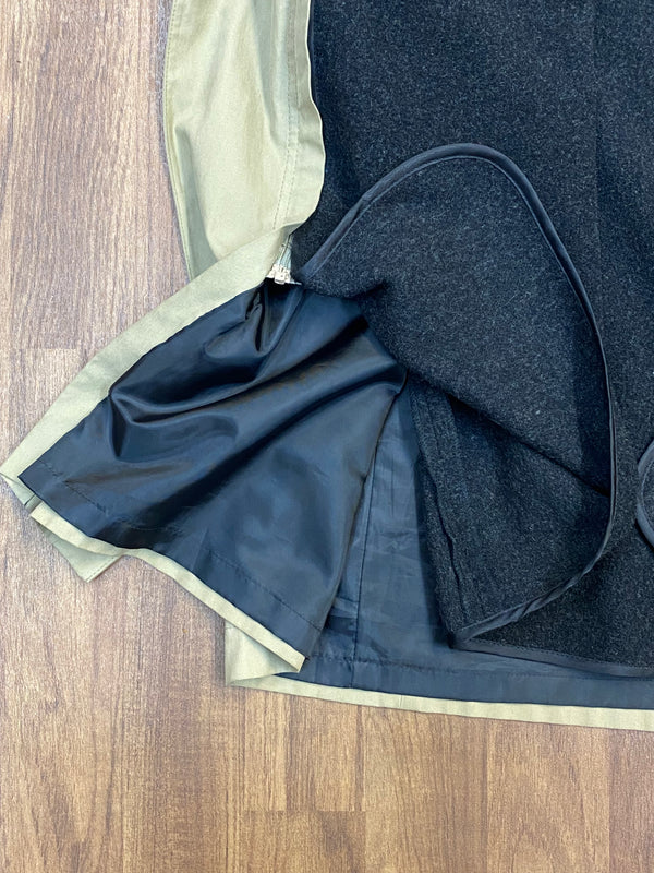 Langer Secondhand Trenchcoat für Herren beige Gr.48 Vintage