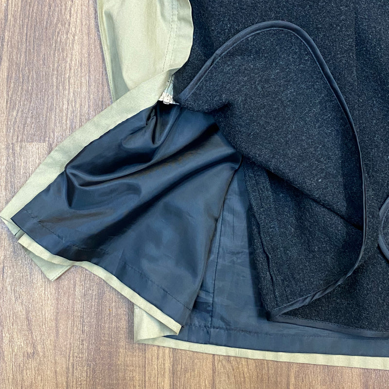 Langer Secondhand Trenchcoat für Herren beige Gr.48 Vintage