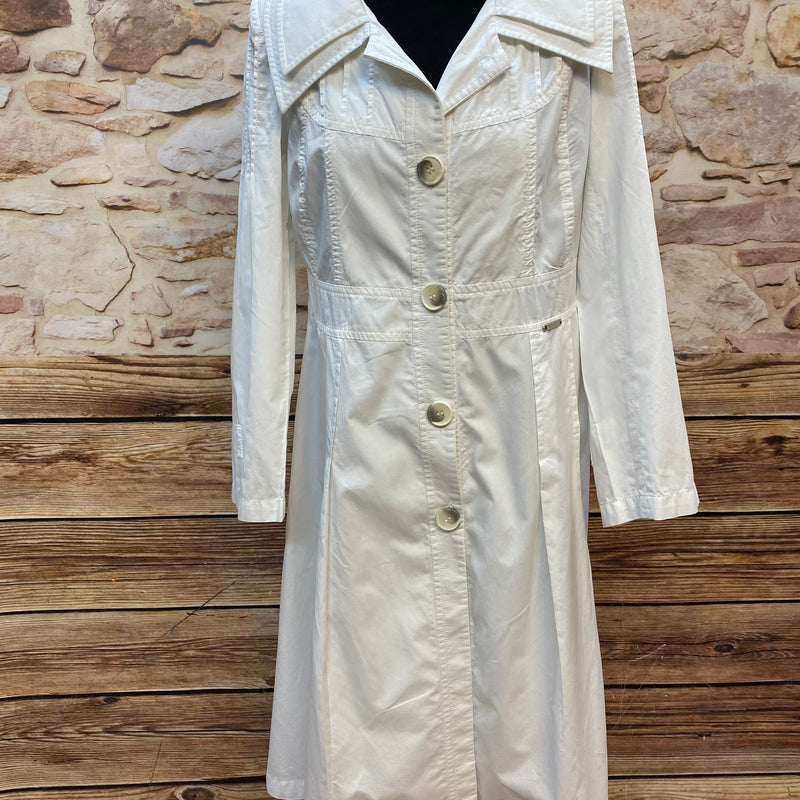 Mittellanger Trenchcoat gr.36 weiß, Vintage