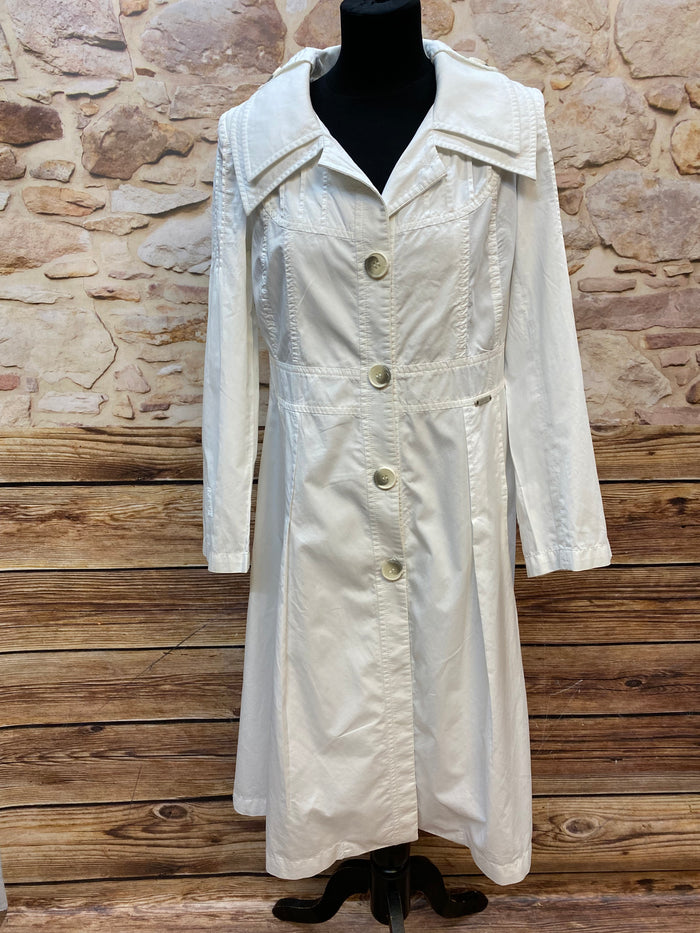 Mittellanger Trenchcoat gr.36 weiß, Vintage