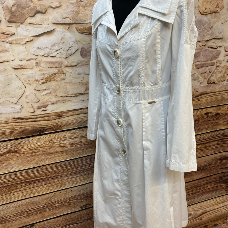 Trench mi-long taille 36 blanc, vintage 