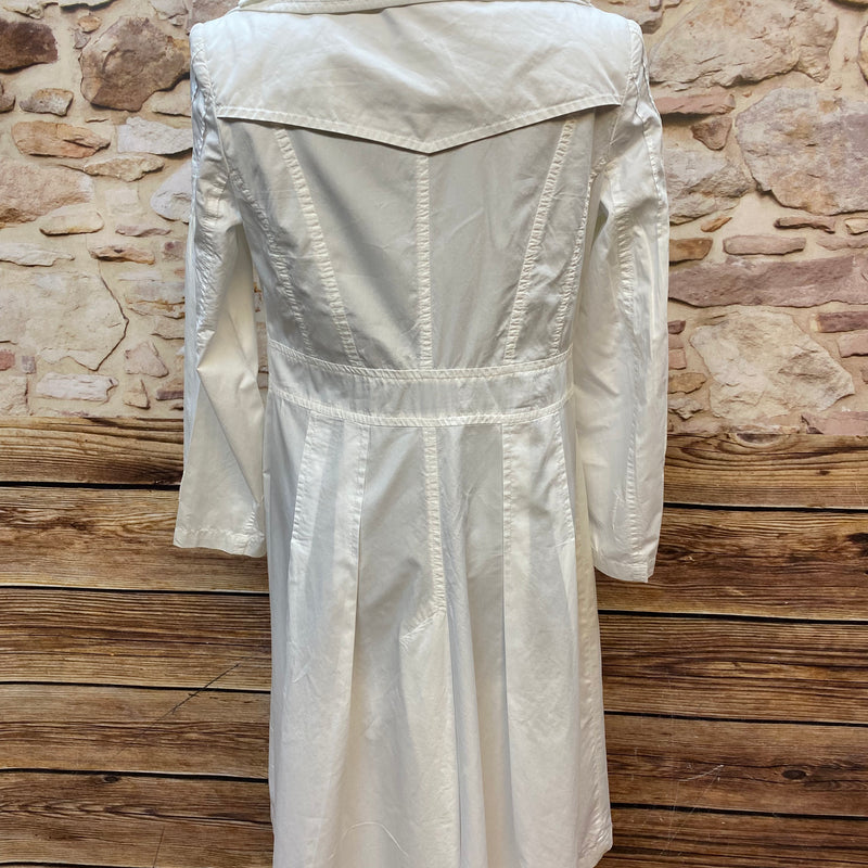 Trench mi-long taille 36 blanc, vintage 