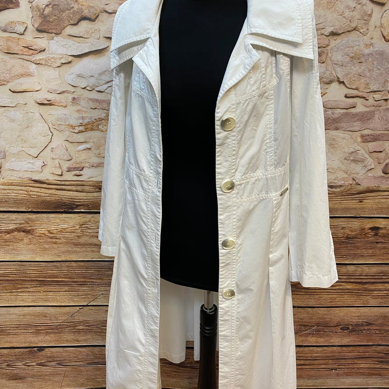 Trench mi-long taille 36 blanc, vintage 