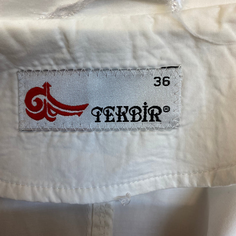 Trench mi-long taille 36 blanc, vintage 